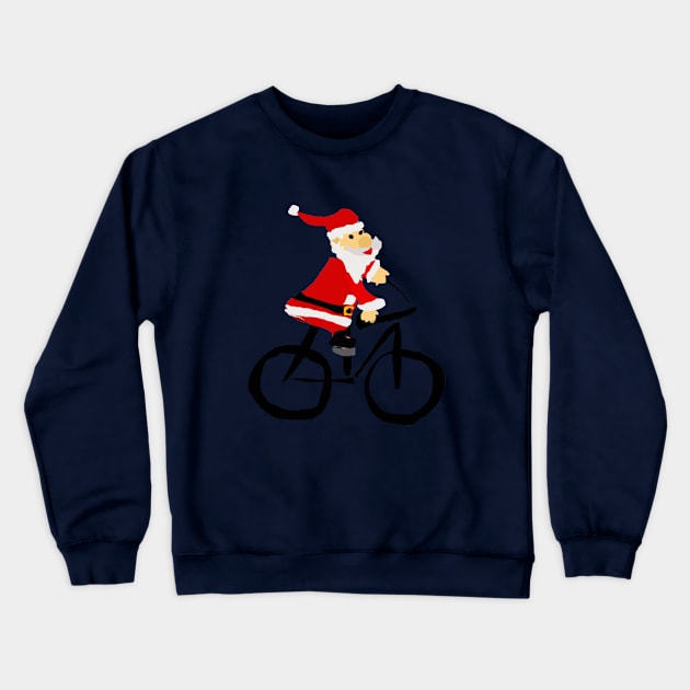 Bicycle Christmas Crewneck Sweatshirt by SandiagoMonte